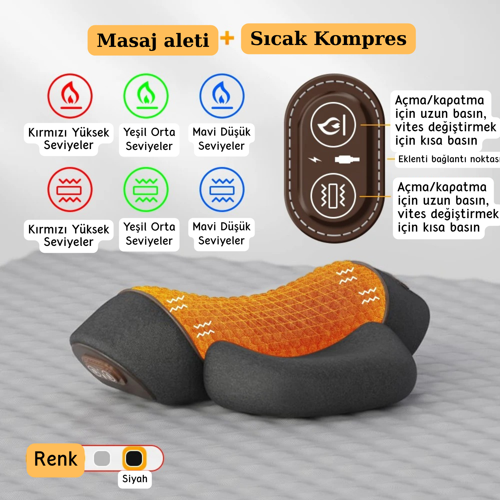 Allnero Relax Pro Isıtmalı Boyun & Omuz Masaj Aleti