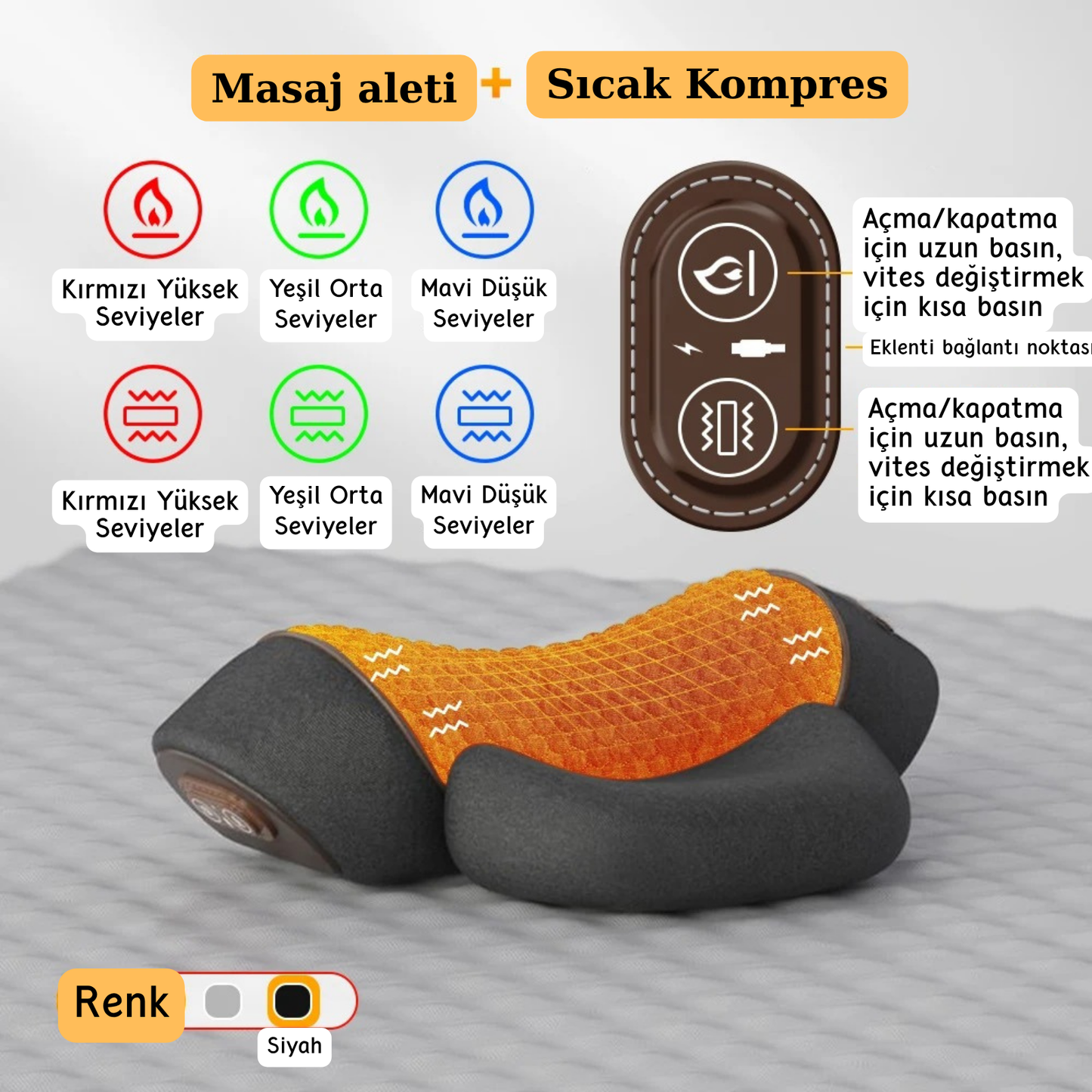 Allnero Relax Pro Isıtmalı Boyun & Omuz Masaj Aleti