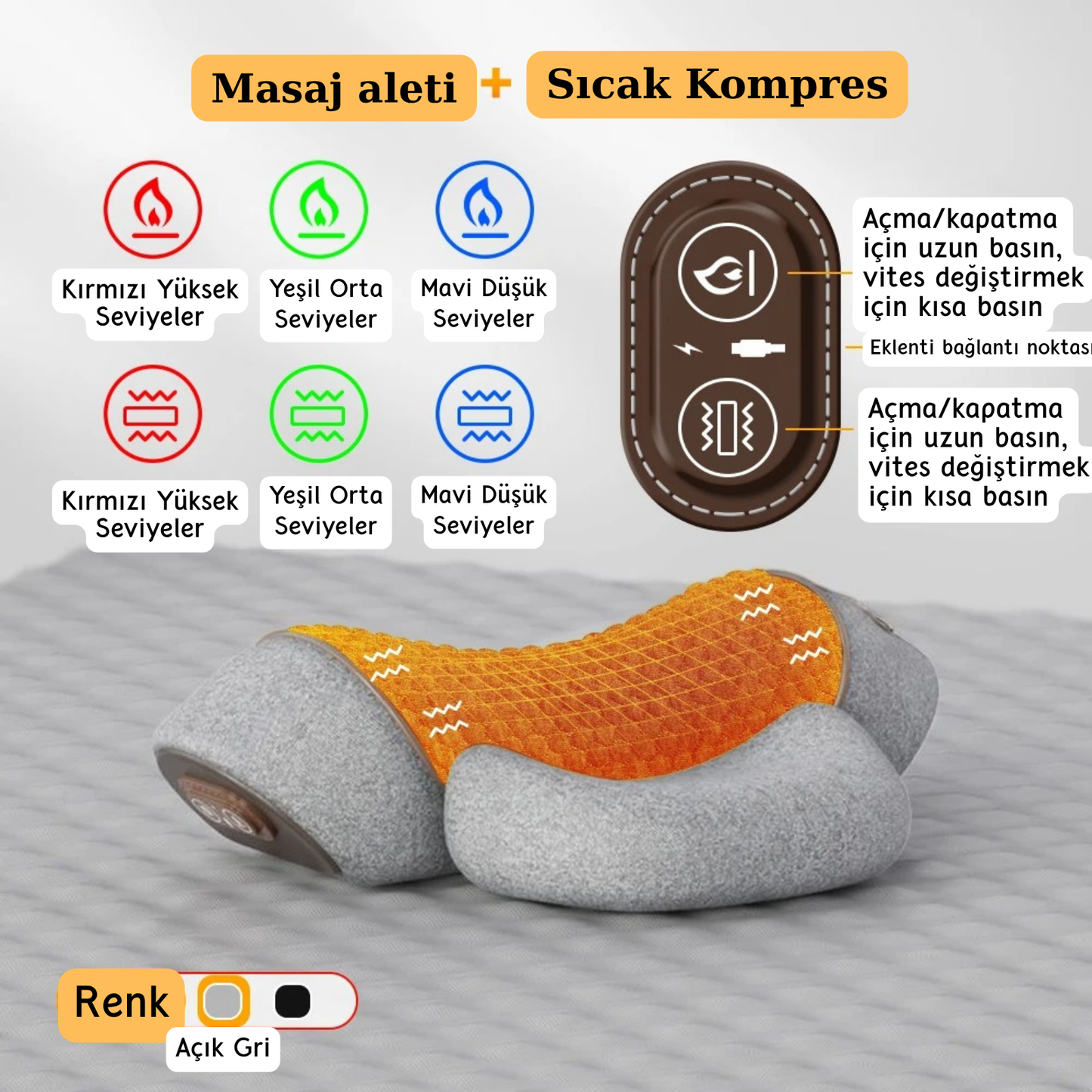 Allnero Relax Pro Isıtmalı Boyun & Omuz Masaj Aleti
